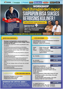 Workshop Jadi Juragan Dapur (Bisnis Kuliner) 5 Mei 2016 maksindoyogya