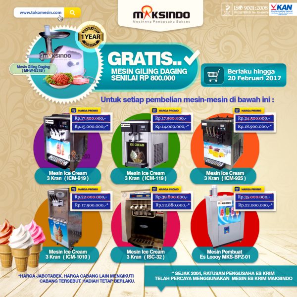 PROMO HADIAH Pembelian Mesin Es Krim