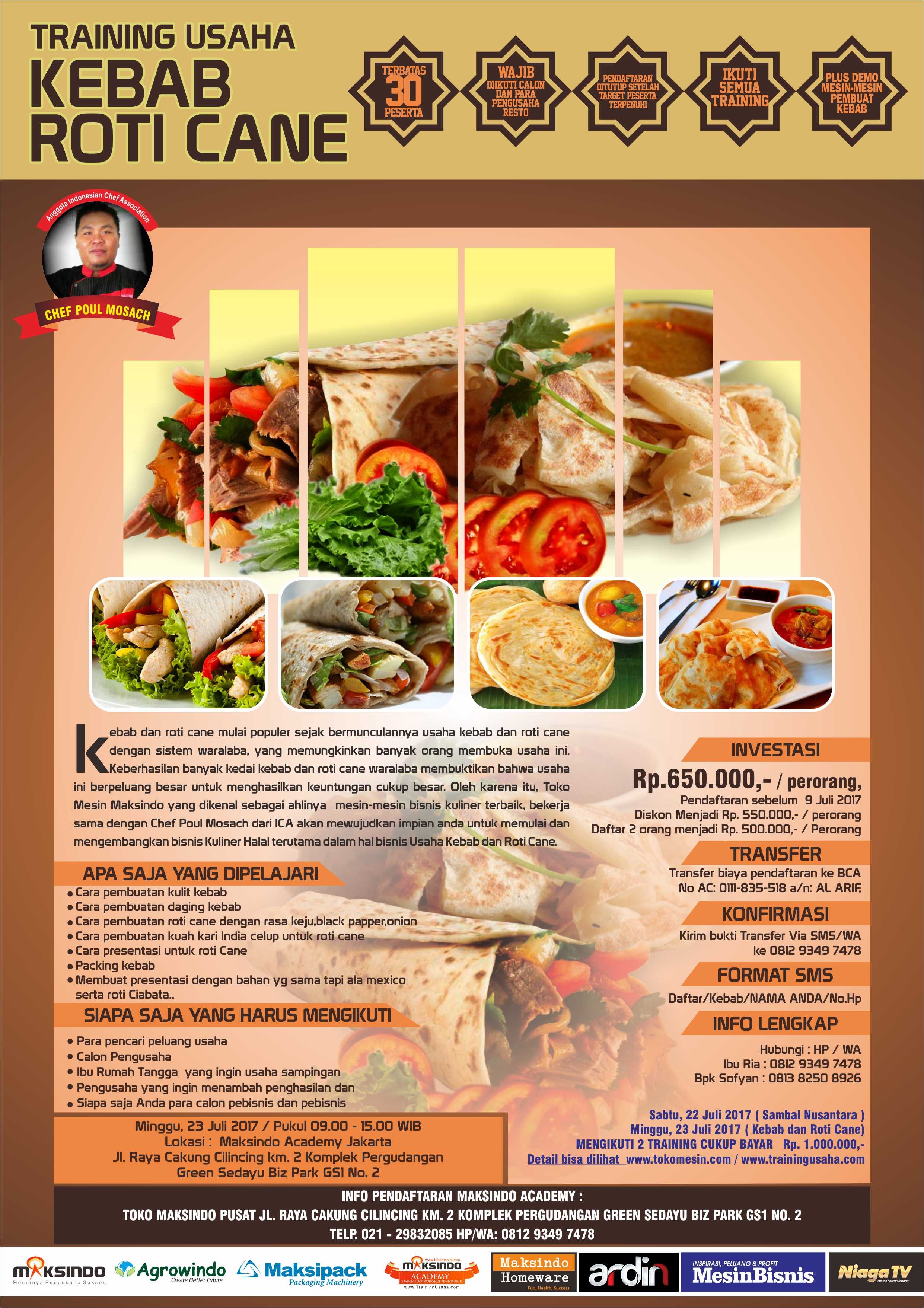 Training Usaha Kebab Roti Cane, 23 Juli 2017