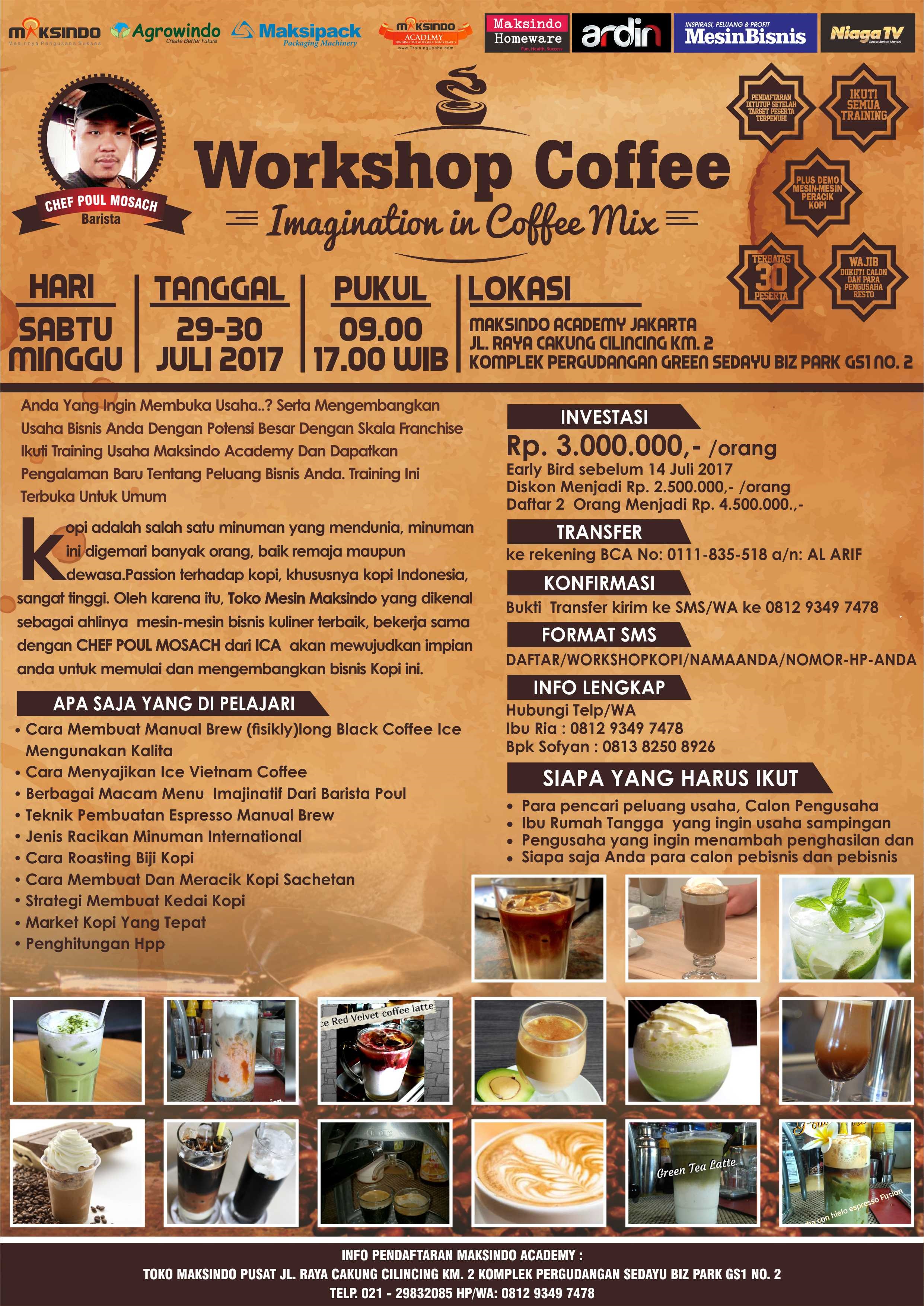 Workshop Coffee, 29 – 30 Juli 2017