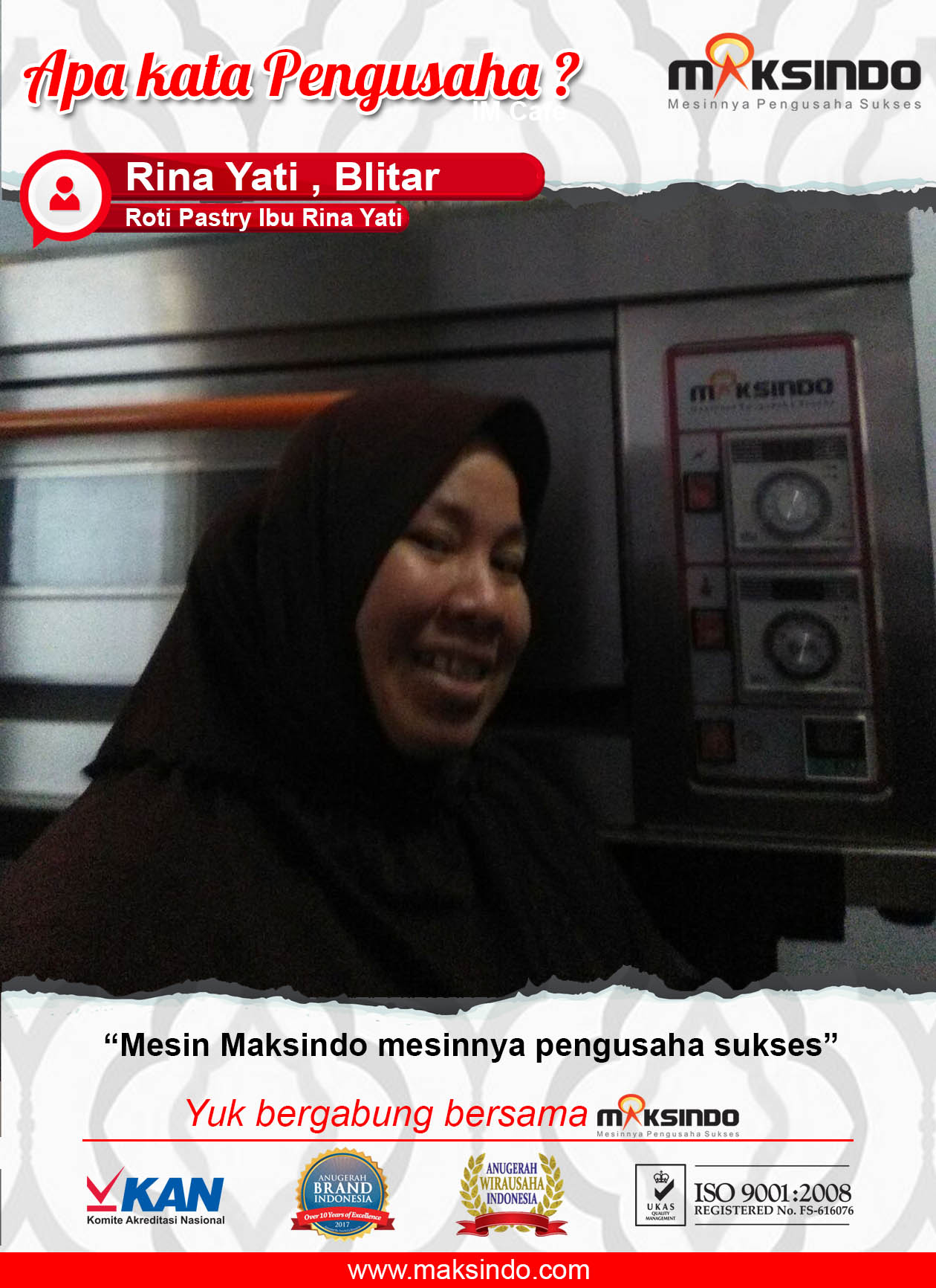 Roti Pastry Ibu Rina Yati: Mesin Maksindo Mesinnya Pengusaha Sukses