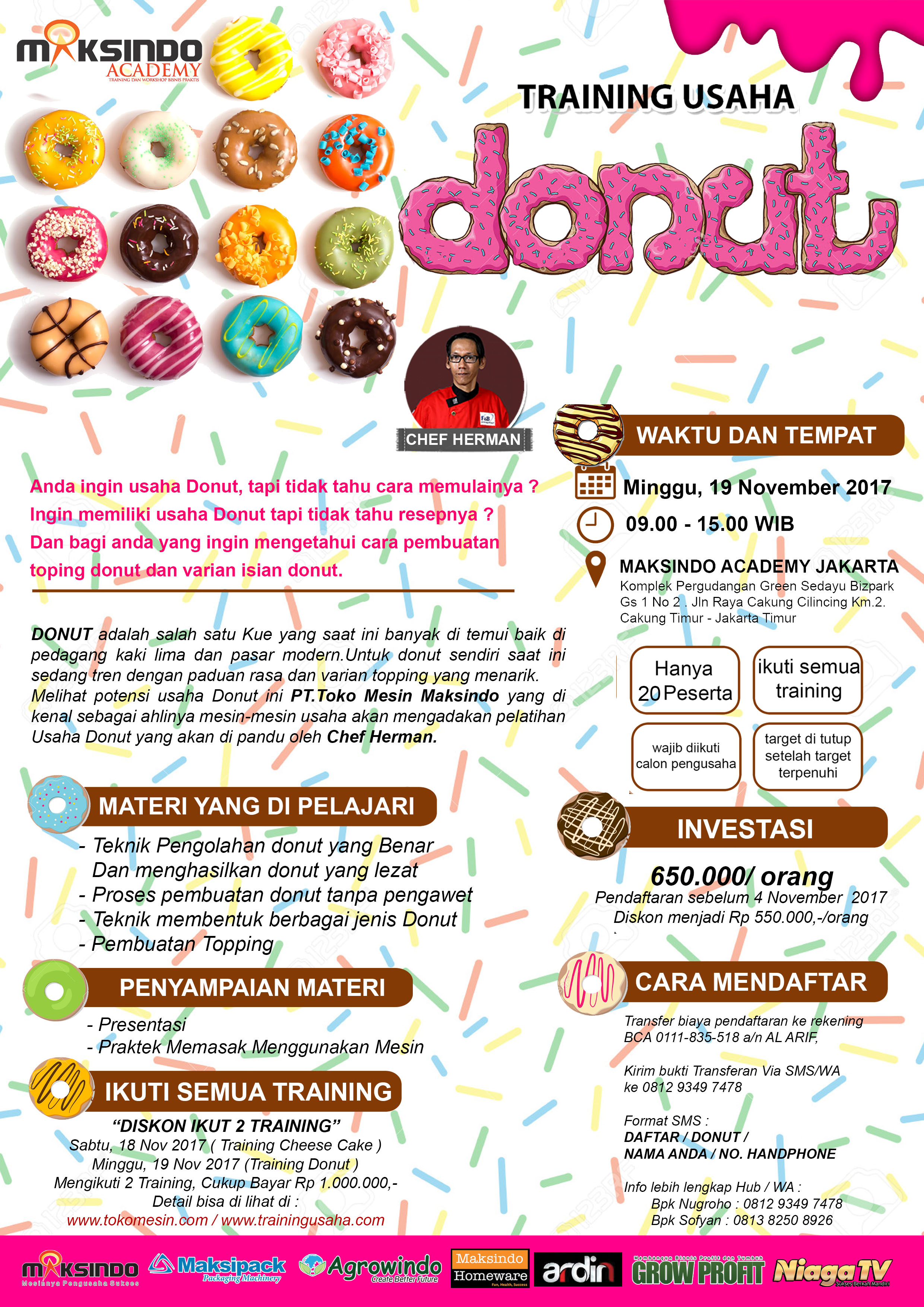 Training Usaha Donut, 19 November 2017