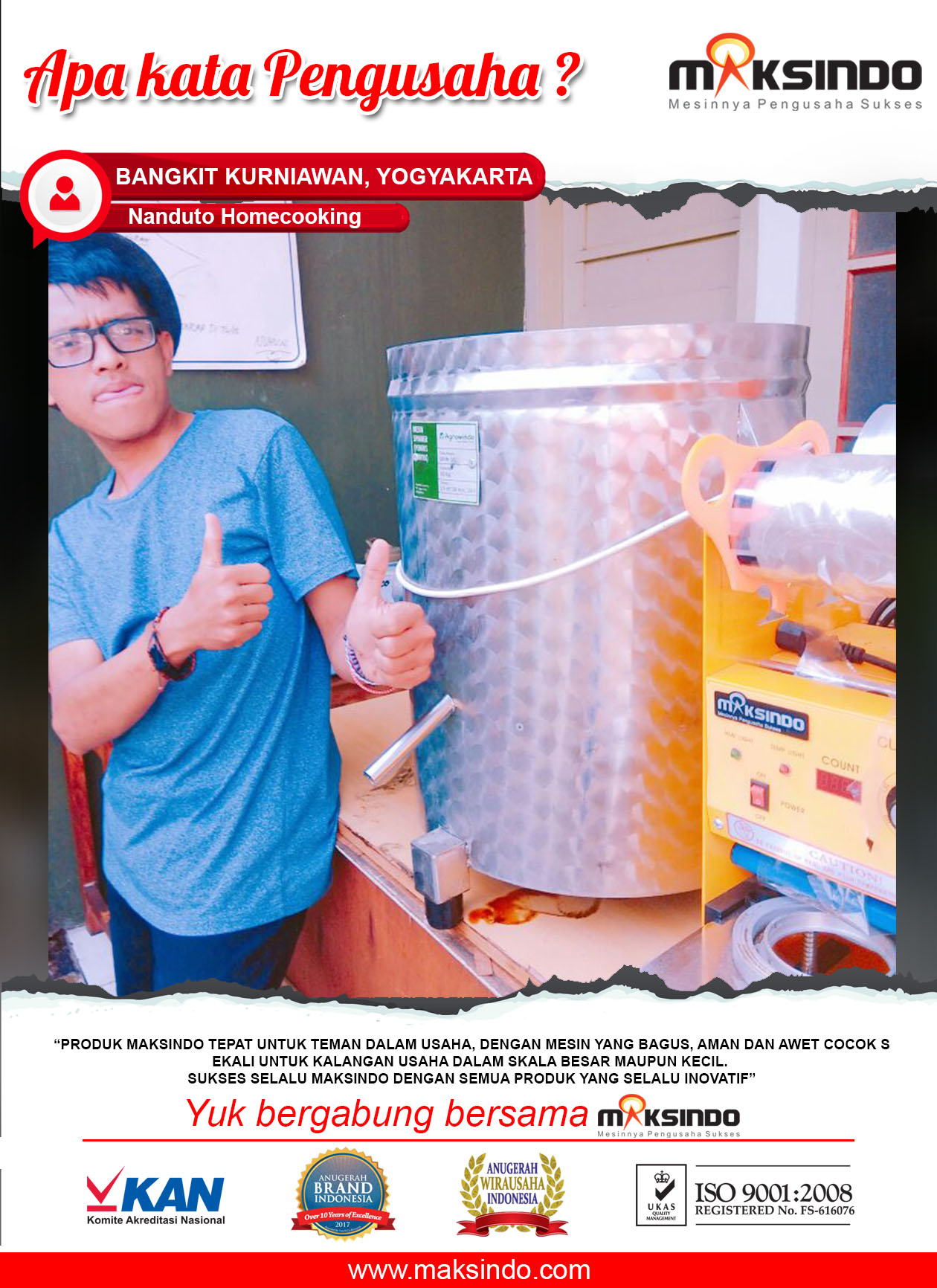 Nanduto Homecooking: Produk Maksindo, Teman Untuk Usaha