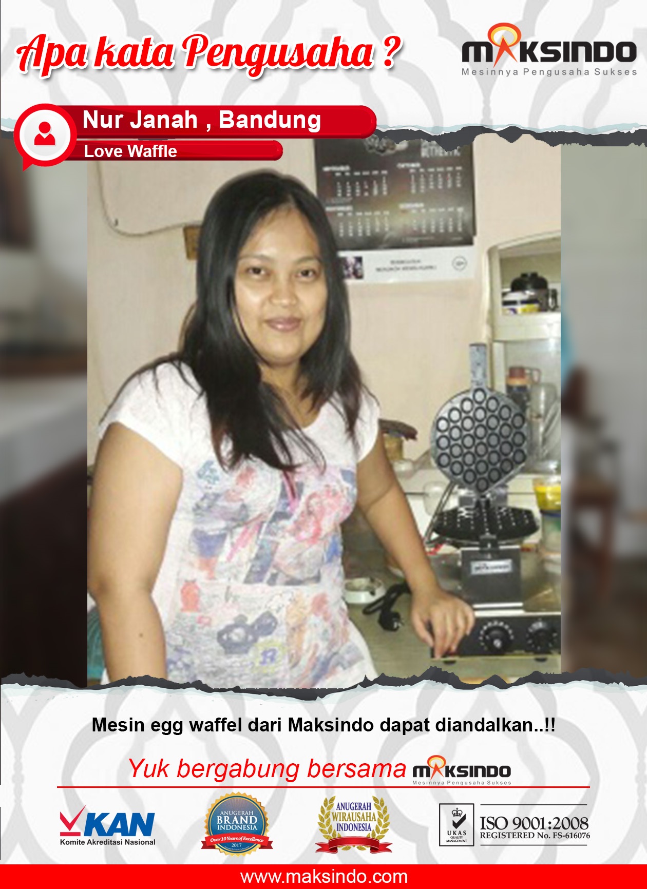 Love Waffle : Dengan Mengandalkan Mesin Egg waffle dari Maksindo Usaha Saya Jaya