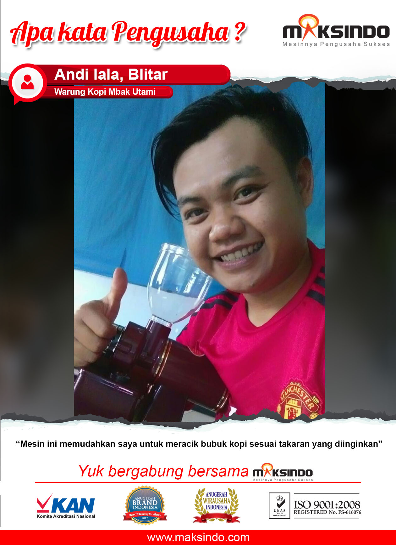 Warung Kopi Mbak Utami : Meracik Bubuk Kopi Semakin Mudah dengan Giling Kopi Maksindo