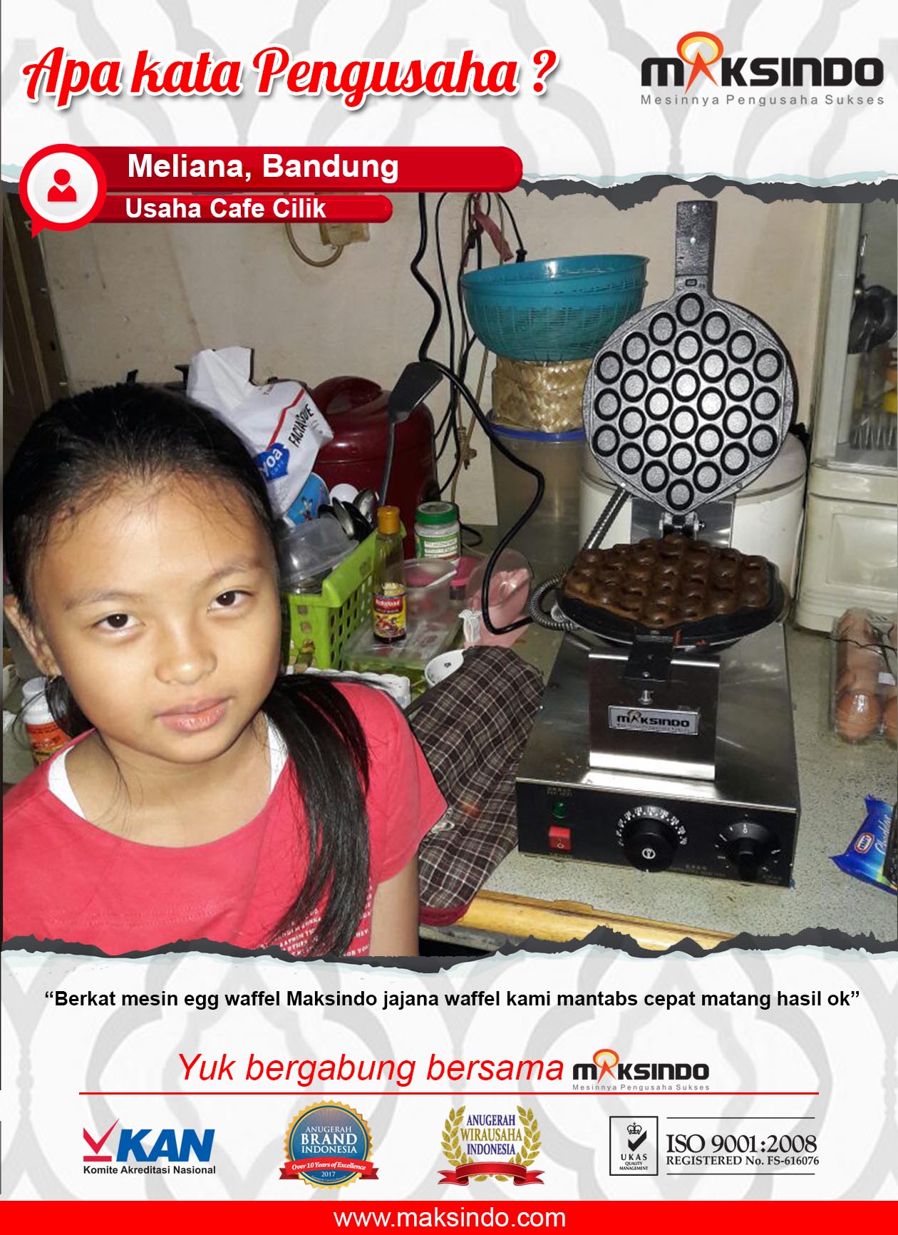 Cafe Cilik : Mesin Egg Waffle Mantap