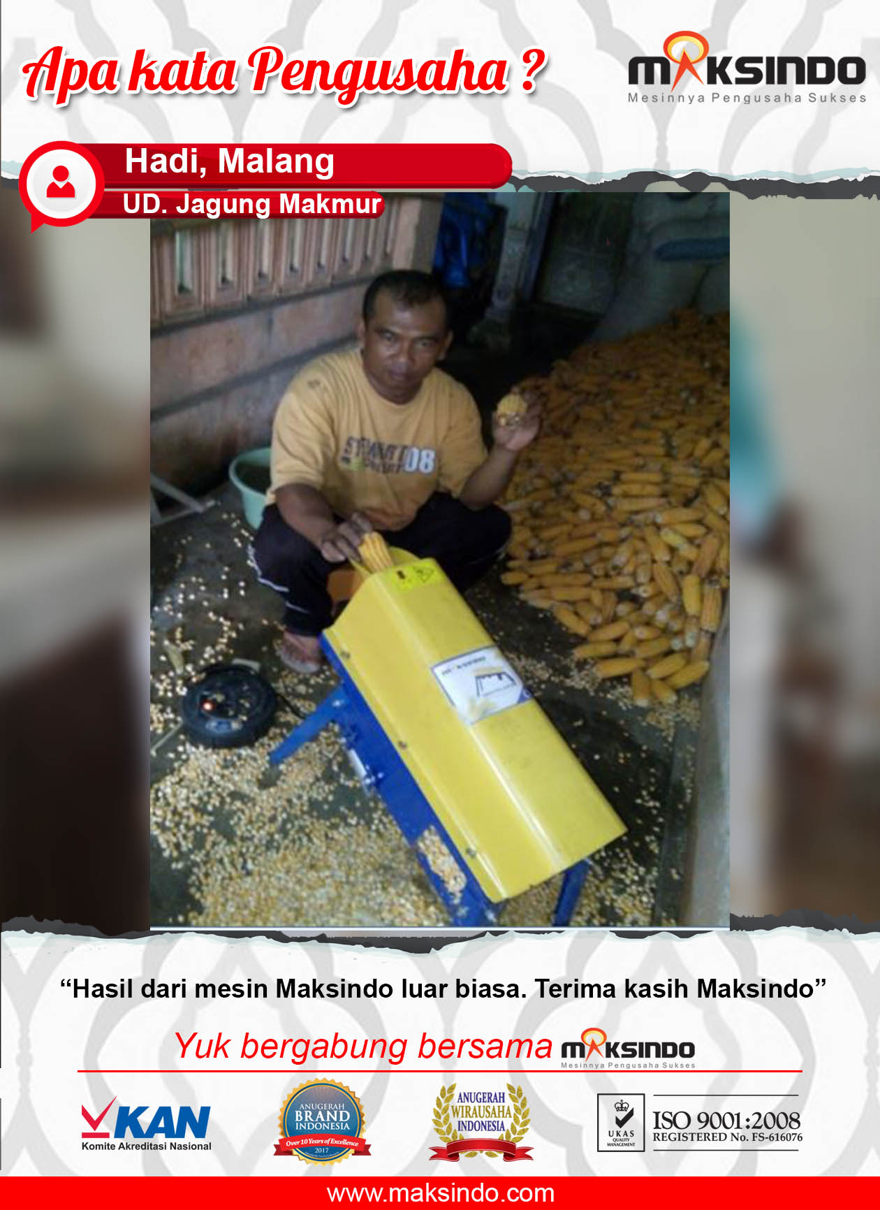 UD. Jagung Makmur : Mesin Pipil Jagung Luar Biasa