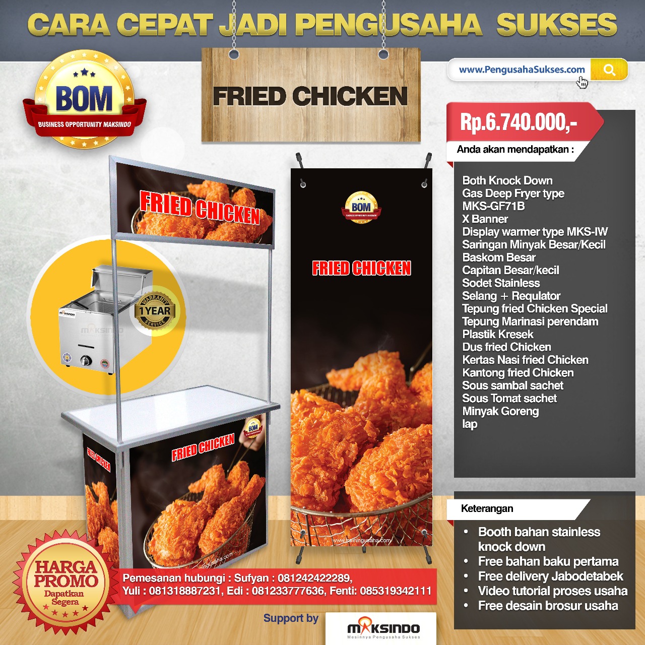 Paket Usaha  Fried Chicken Program BOM