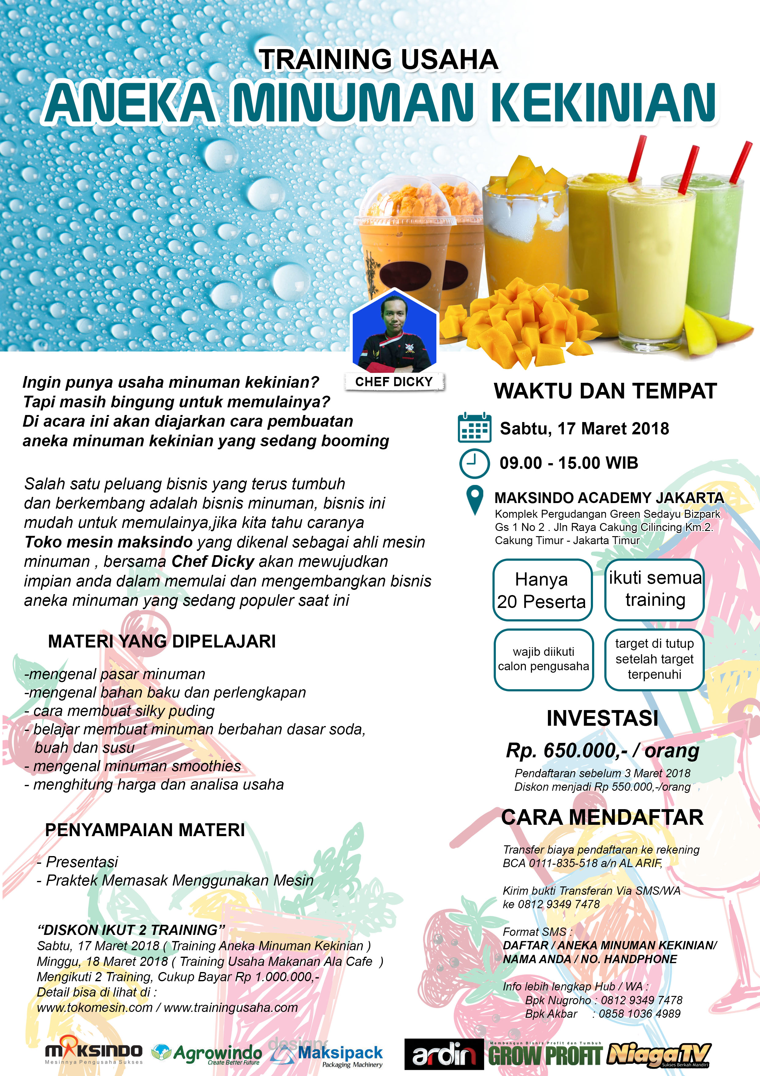 Training Usaha Aneka Minuman Kekinian, 17 Maret 2018