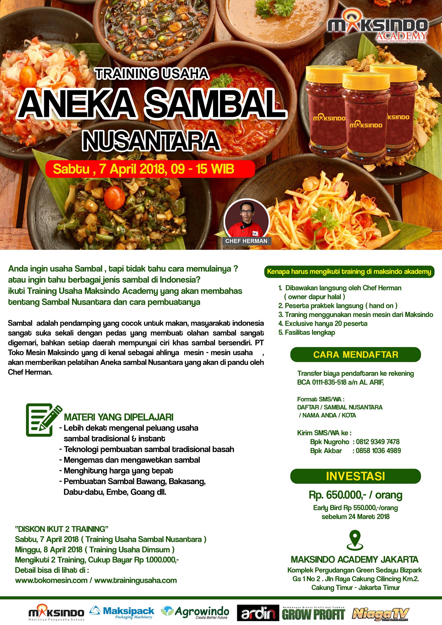 Training Usaha Aneka Sambal, 7 April 2018