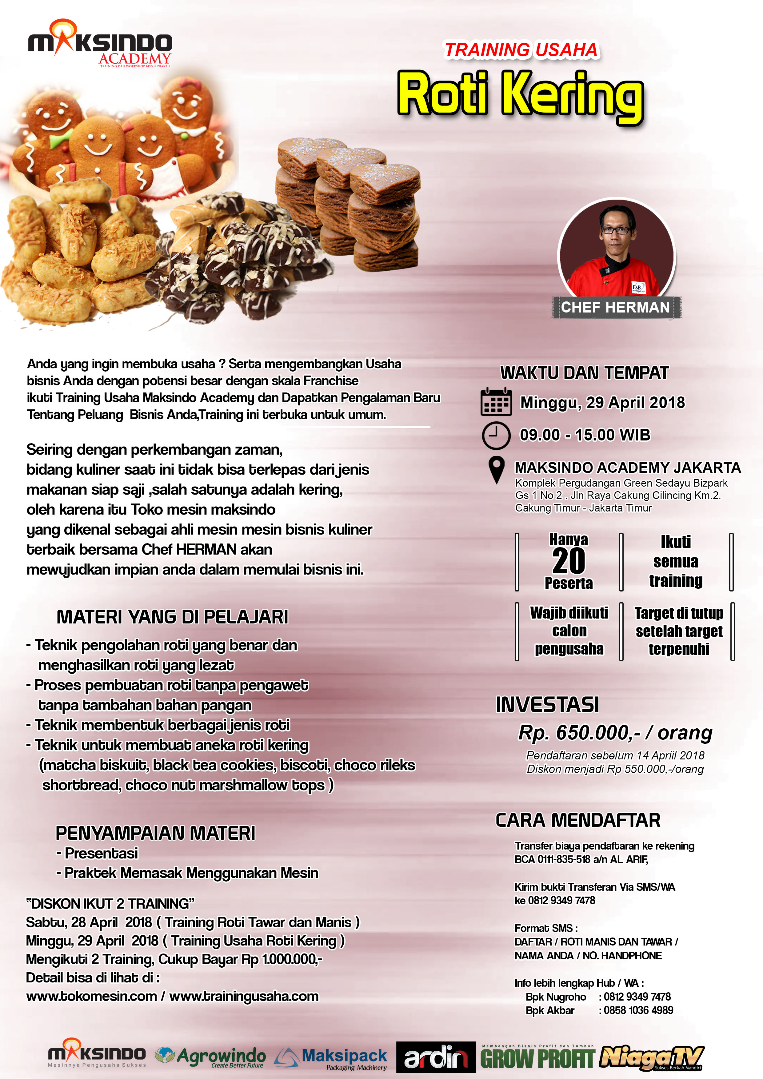 Training Usaha Roti Kering, 29 April 2018