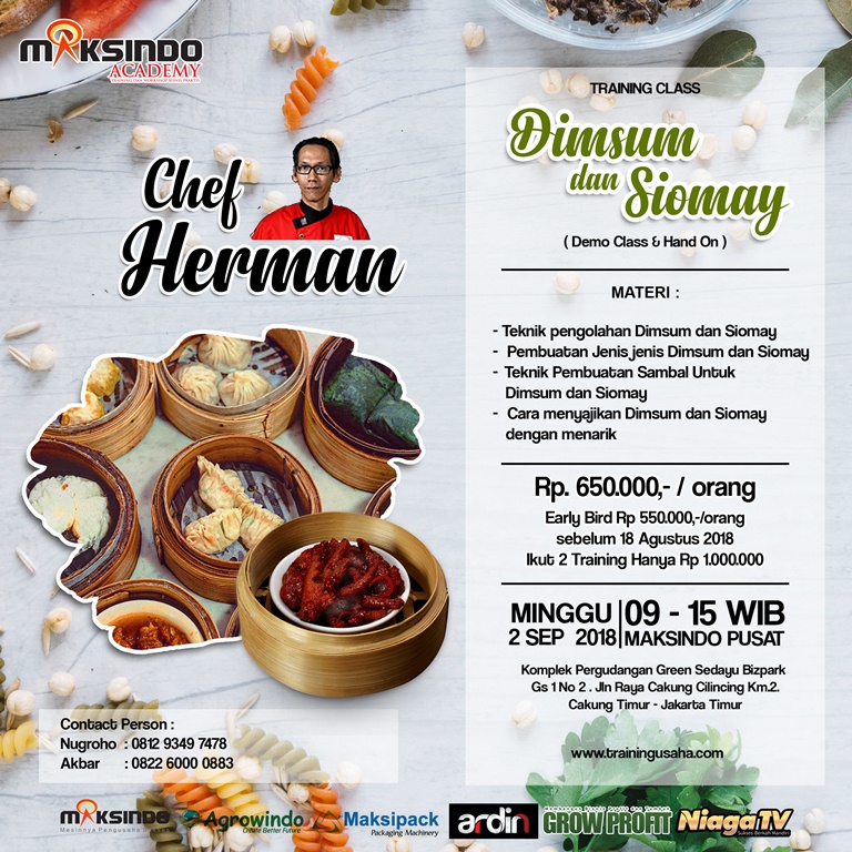 Training Usaha Dimsum Dan Siomay, 2 September 2018