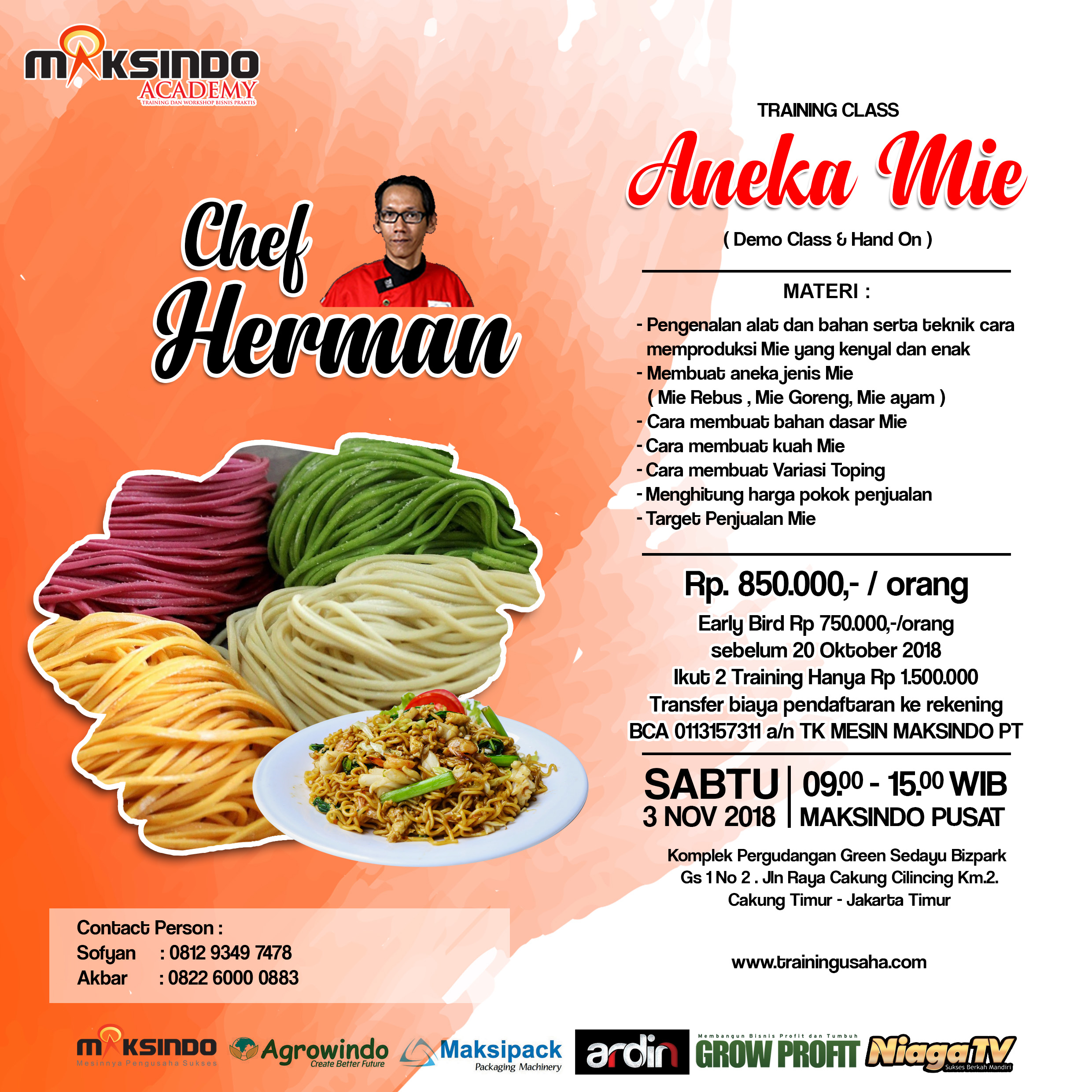 Training Usaha Aneka Jenis Mie,3 November 2018