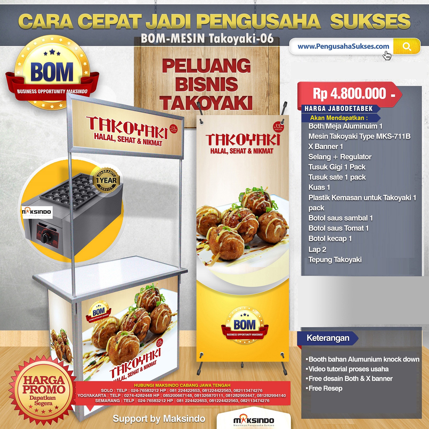 Paket Usaha Mesin Takoyaki Program BOM