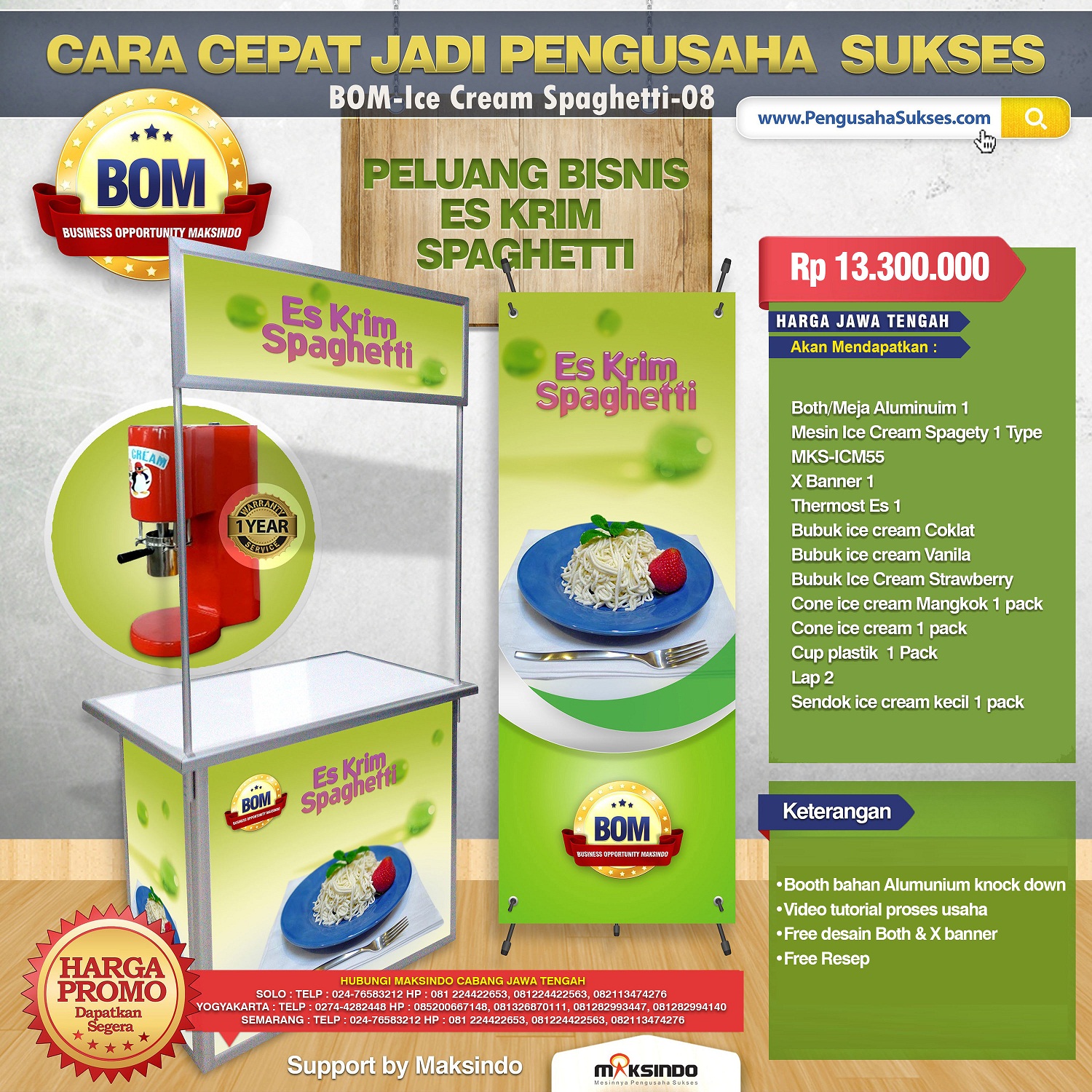 Paket Usaha Es Krim Spaghetti Program BOM