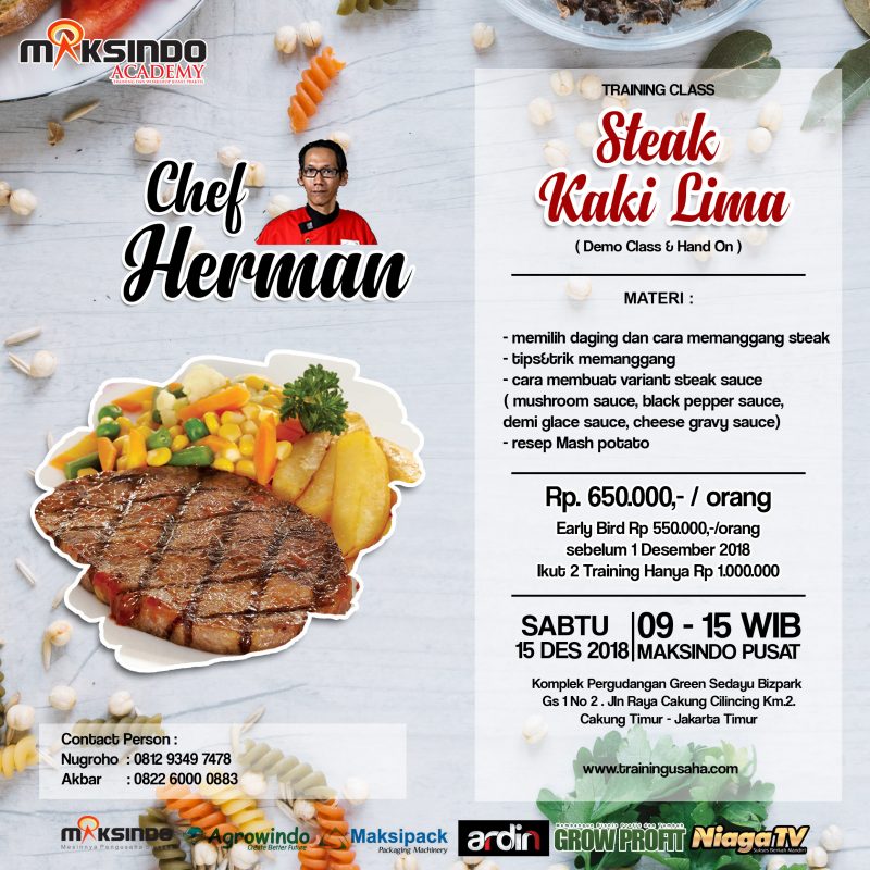Training Usaha Kreasi Olahan Steak, Sabtu, 15 Desember 2018