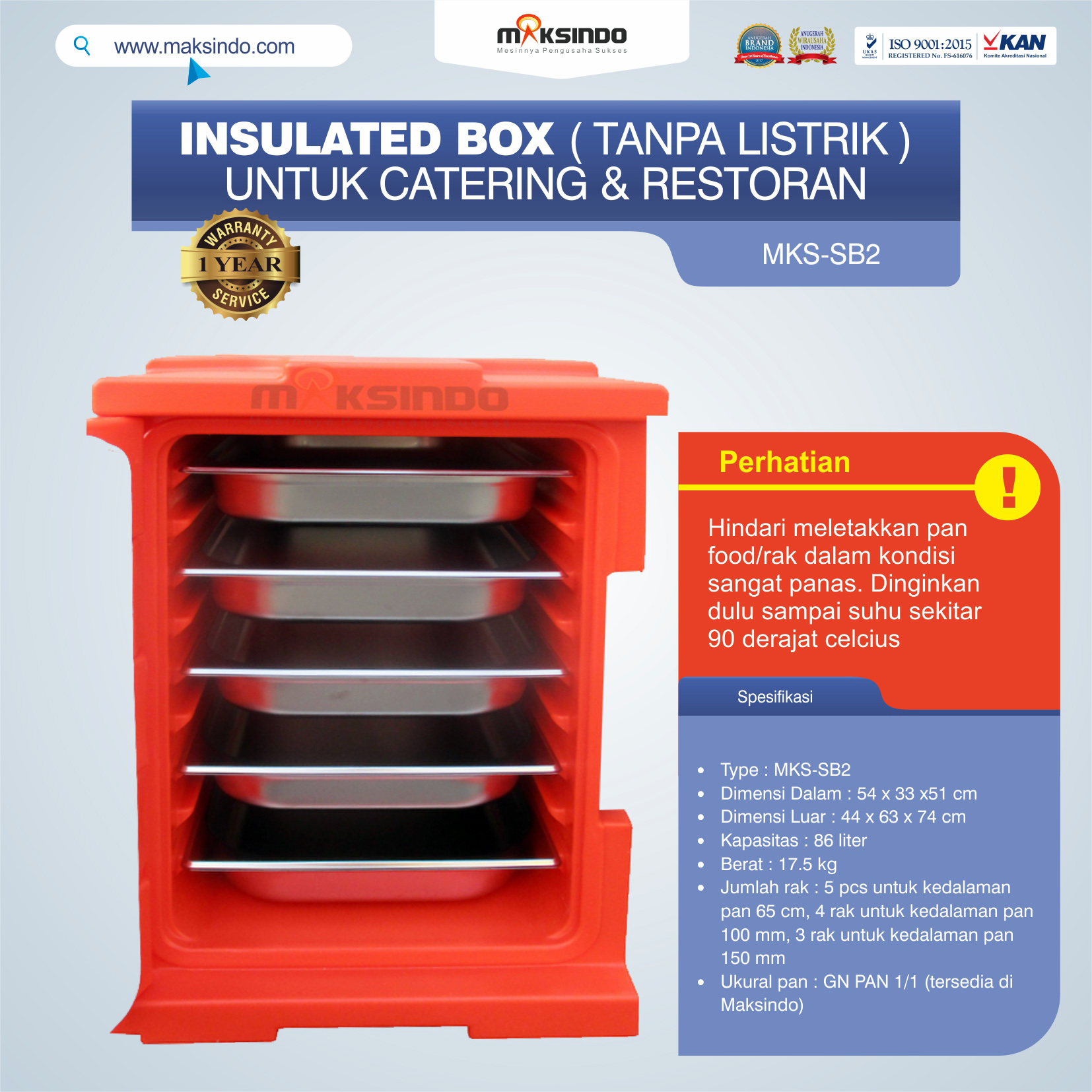 Jual Plastic Insulated Box MKS-SB2 di Yogyakarta