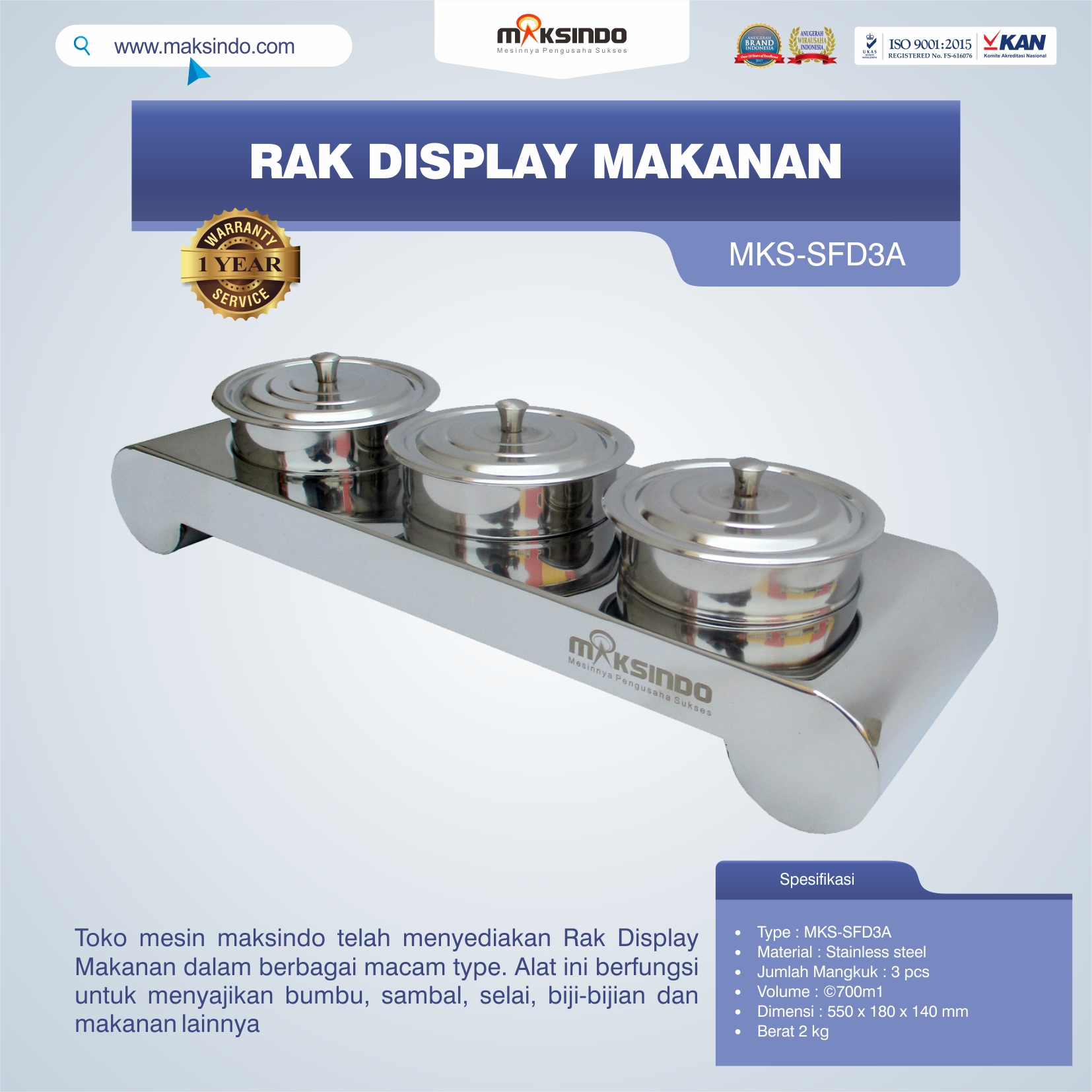 Jual Rak Display Makanan di Yogyakarta