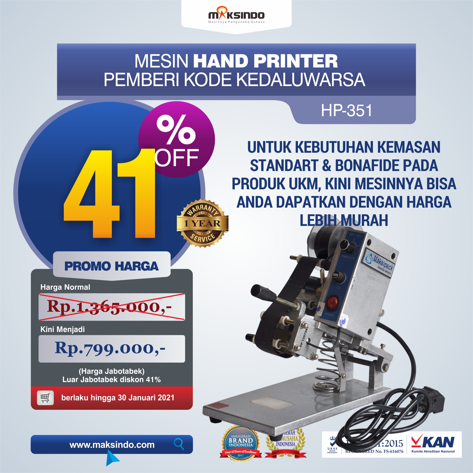 Jual Mesin Hand Printer (Pencetak Kedaluwarsa) di Yogyakarta