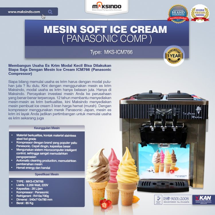 Jual Mesin Soft Ice Cream ICM766 (Panasonic Comp) di Yogyakarta